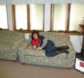 You know Theresa is looking good even on a couch in the nursing home!